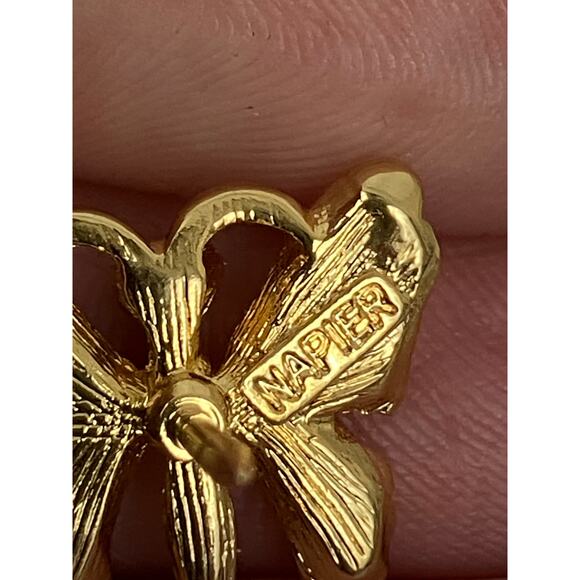 VTG Signed Napier Butterfly Brooch Lot Enamel Bird Tie Tack Cute Tiny Animal Pin - Picture 9 of 11